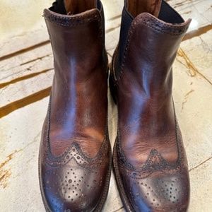 Frye Lugged Chelsea Wingtip Boots